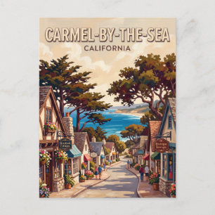 Carmel Ocean Avenue Kalifornien Postkarte