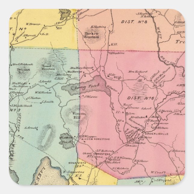 Carmel, Stadt Quadratischer Aufkleber (Vorderseite)