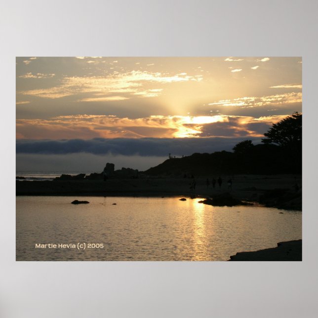 Carmel Sunset in Gold Poster (Vorne)