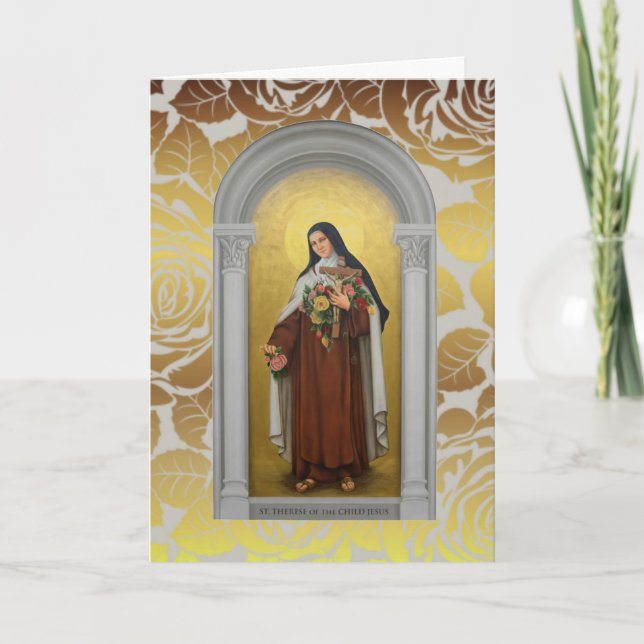 Carmelite Nun St. Therese the Little Blume Karte (Vorderseite)