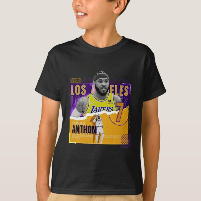 Carmelo-anthony -basketball-paper-poster-lakers Ac T-Shirt (Vorderseite)