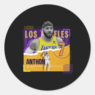 Carmelo-anthony -Basketball-Papier-Plakat-Lakers A Runder Aufkleber