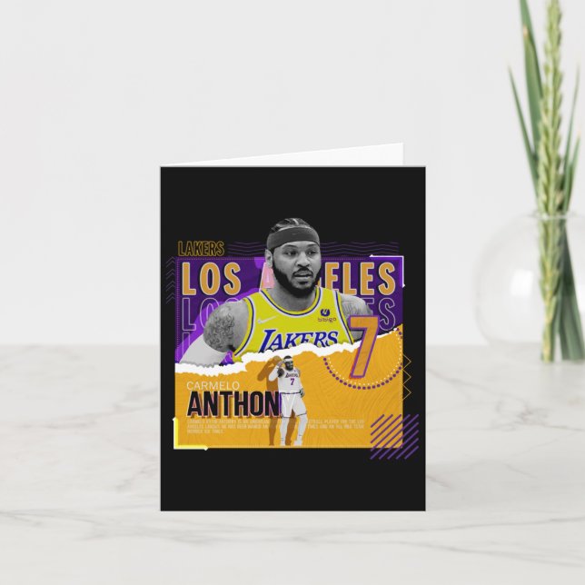 Carmelo-anthony -Basketball-Papier-Poster-Lakers A Karte (Vorderseite)