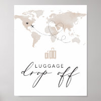 CARMEN Beige Reise schien Gepäck fallen lassen