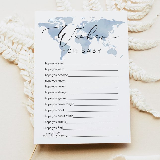 CARMEN Blue Adventure Wünsche für Baby-Game-Card Einladung (Von Creator hochgeladen)