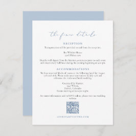 CARMEN Dusty Blue Wedding the Finer Details Card Einladung