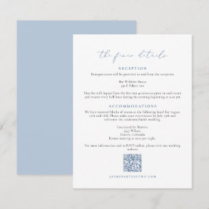 CARMEN Dusty Blue Wedding the Finer Details Card Einladung