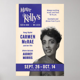 Carmen McRae Jazzplakat - Mister Kelly's Poster