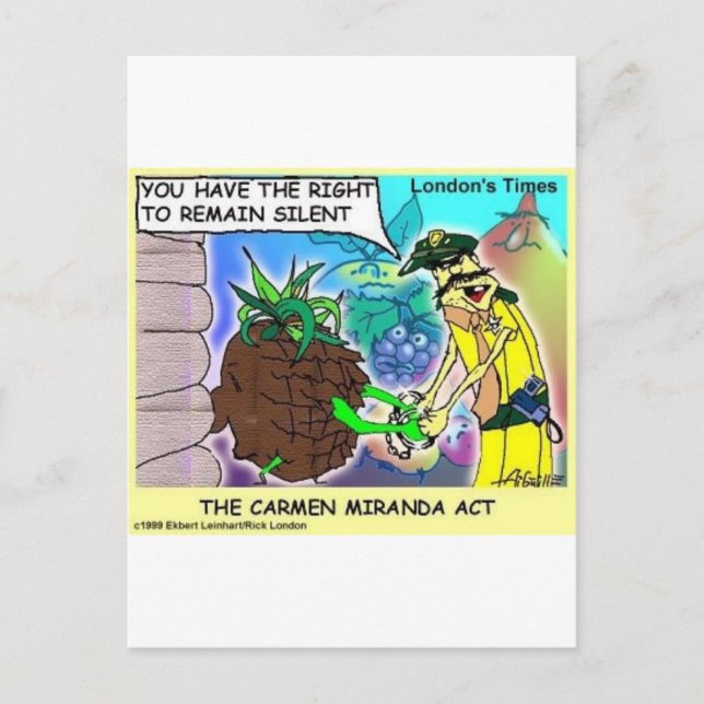 Carmen Mirand Act Funny Gifts & Sammlerstücke Postkarte (Vorderseite)