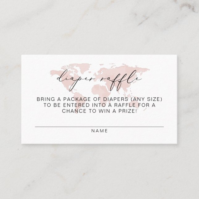 CARMEN Pink Karte Adventure Diaper Raffel Ticket (Vorderseite)