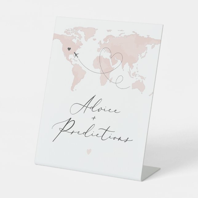 CARMEN Pink Travel Themed Guest Karo in Sockelschild (Vorderseite)