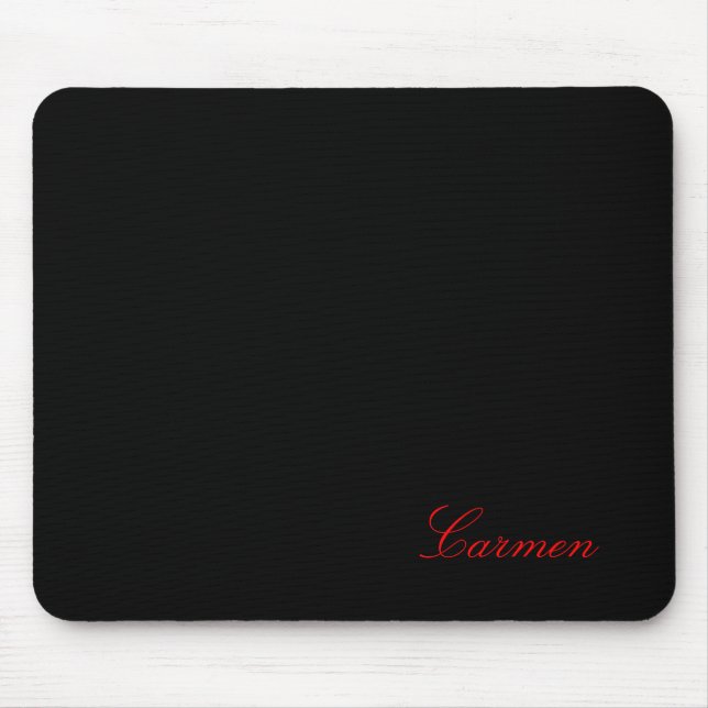 Carmen - Vorlage für Ihren Namen - Schwarz Mousepad (Vorne)