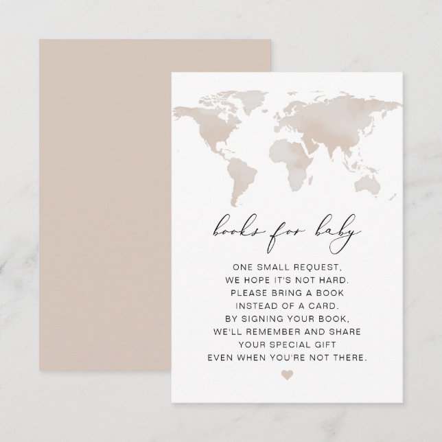 CARMEN World Map Adventure Books for Baby Card Einladung (Vorne/Hinten)