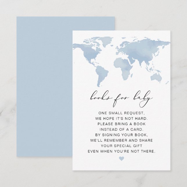 CARMEN World Map Adventure Books for Baby Card Einladung (Vorne/Hinten)