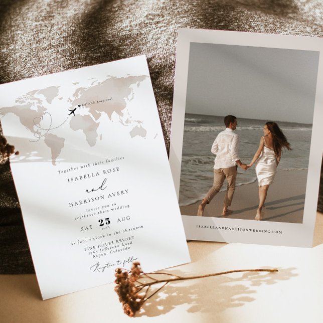 CARMEN Zielort Wasserfarbe Karte Hochzeit (Von Creator hochgeladen)