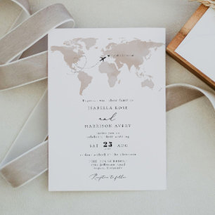 CARMEN Zielort Wasserfarbe Karte Reise Hochzeit I