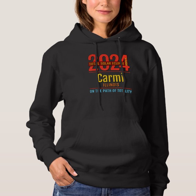 Carmi Illinois IL Total Solar Eclipse 2024  4  Hoodie (Vorderseite)