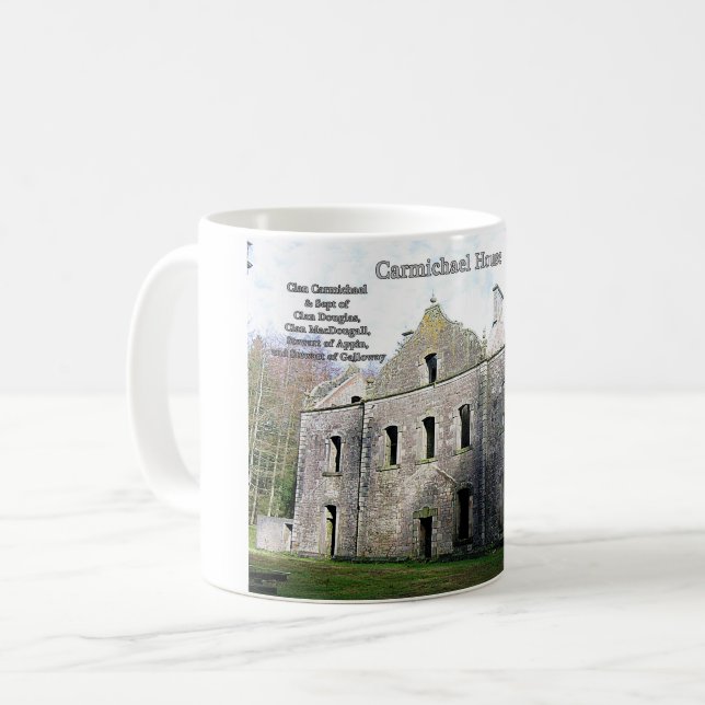 Carmichael House - Scottish Carmichael Clan Kaffeetasse (Vorderseite Links)