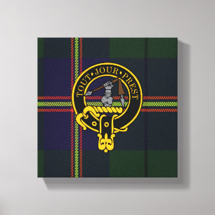 Carmichael Scottish Wappen und Tartan Canvas print Leinwanddruck
