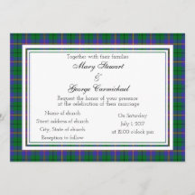 Carmichael Scottish Wedding Einladung