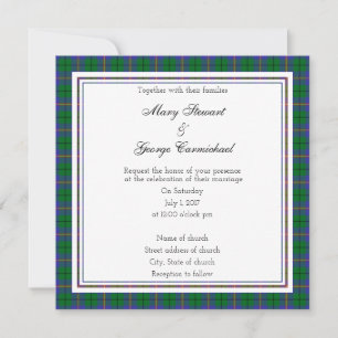 Carmichael Scottish Wedding Square Einladung