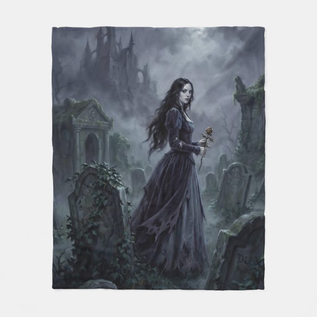 Carmilla wandert durch den steirischen Nebel Fleecedecke (Vorderseite)