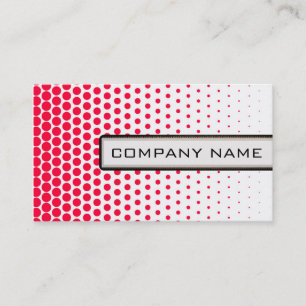Carmine Red Polka Dot Elegant Modernes White Visitenkarte