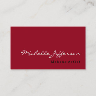 Carmine Red Trendy Beruflich Business Card Visitenkarte