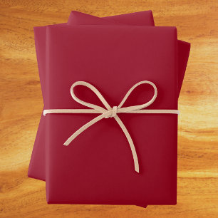 Carmine Solid Color Geschenkpapier Set
