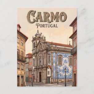 Carmo Fassaden Porto Portugal Postkarte