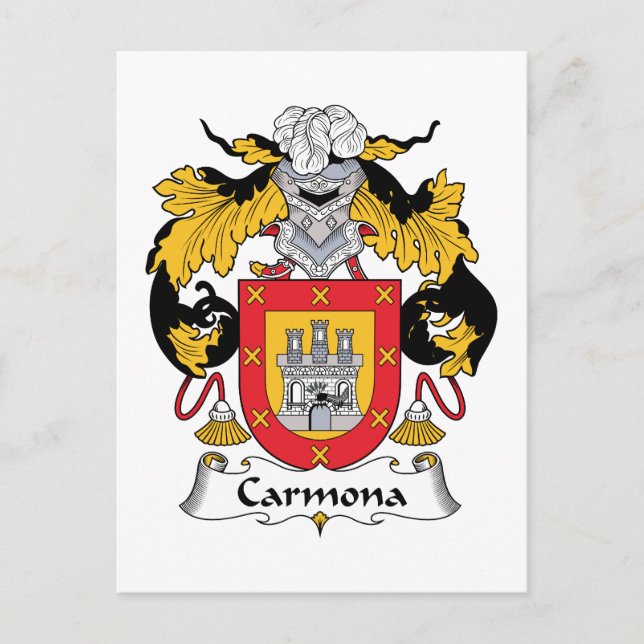 Carmona-Familienwappen Postkarte (Vorderseite)