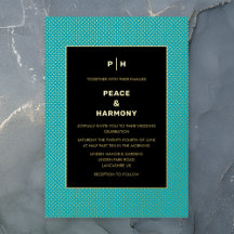 Carnaby Confetti Gold Türkis Black Wedding