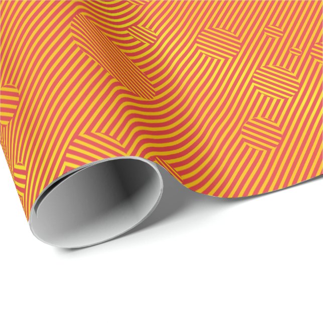Carnaby Orange Geschenkpapier (Rolleneckpunkt)