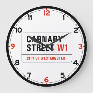 Carnaby Street, London Street Sign Große Wanduhr