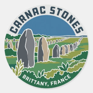 Carnac-Steine Frankreich Runder Aufkleber