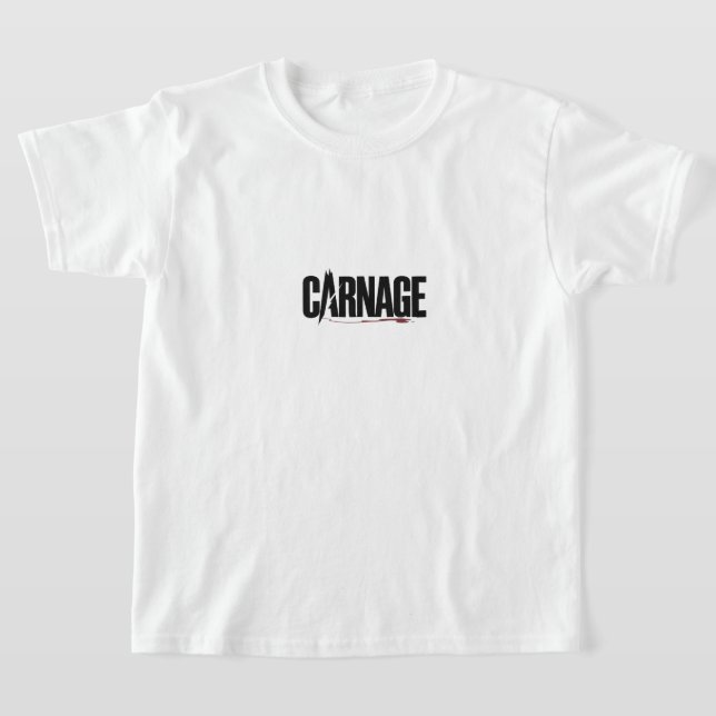 "Carnage – Sharp Typography Blood Drip Graphic" T-Shirt (Ablage )