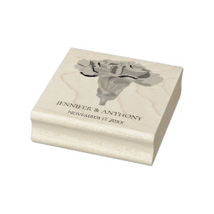 Carnation Blume Luxe Moderne Blumenhochzeit Gummistempel