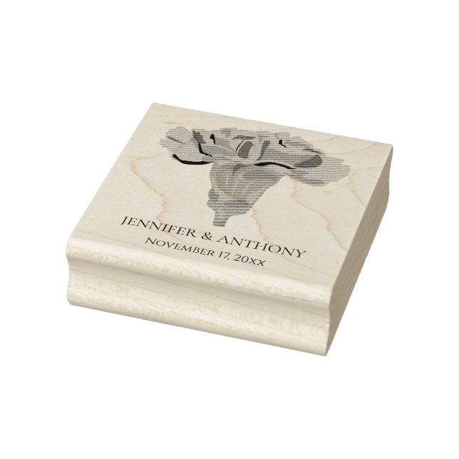 Carnation Blume Luxe Moderne Blumenhochzeit Gummistempel (Stempel)