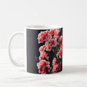 Carnation Blume mit Vintager Farbe bedruckt Kaffeetasse