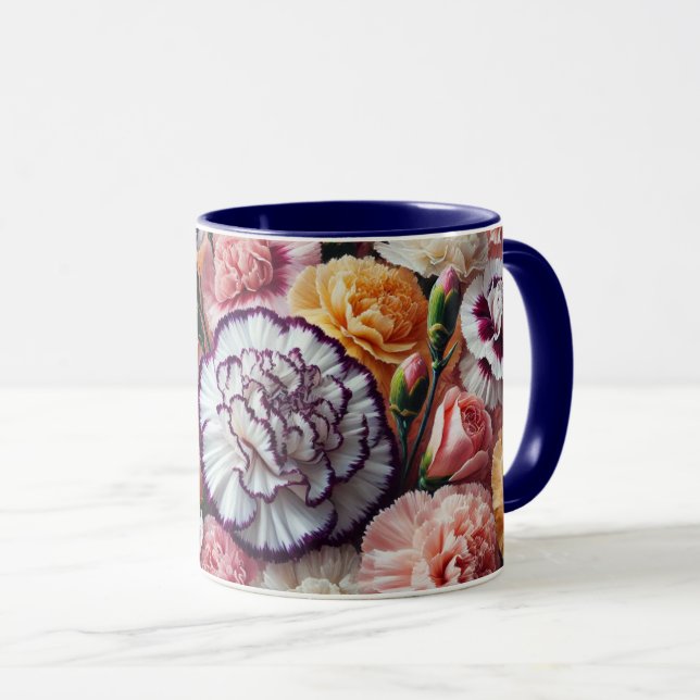 Carnation Blume Tasse (VorderseiteRechts)