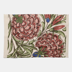 Carnation Blume Tile Antiquitäten Kunst Geschirrtuch
