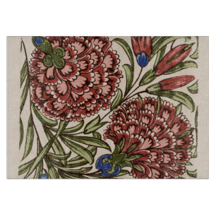 Carnation Blume Tile Antiquitäten Kunst Schneidebrett