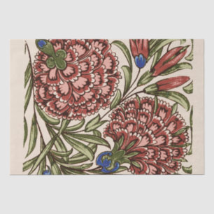 Carnation Blume Tile Antiquitäten Kunst Seidenpapier