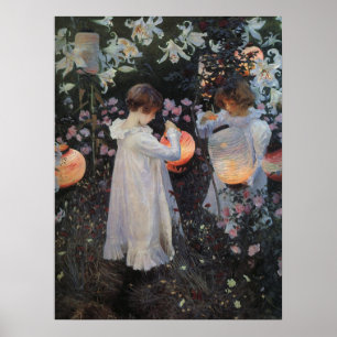 Carnation Lilie Rose Sargent Print Poster