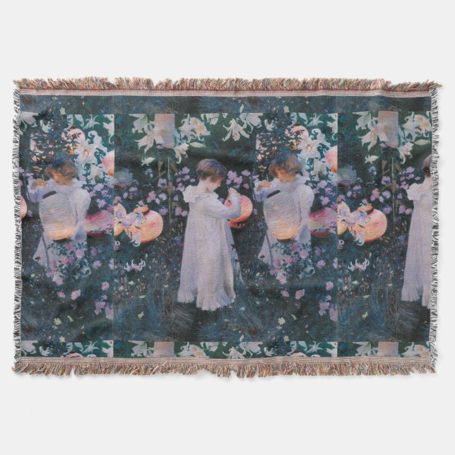 Carnation Lily Rose John Singer Sargent Art Decke (Vorderseite)