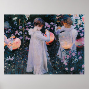 Carnation Lily Rose John Singer Sargent Art Poster