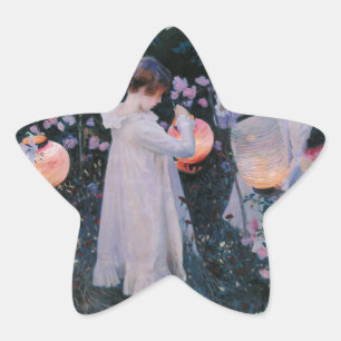 Carnation Lily Rose John Singer Sargent Art Stern-Aufkleber