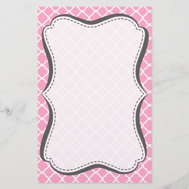 Carnation Pink Quarto Briefpapier (Vorderseite)