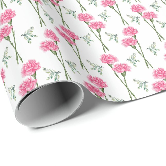 Carnation Wrapping Paper Geschenkpapier (Rolleneckpunkt)
