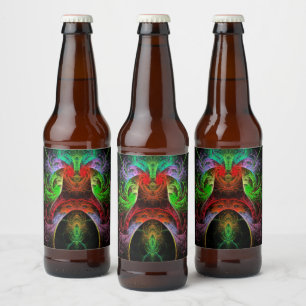 Carnaval Abstrakt Art Bierflaschenetikett